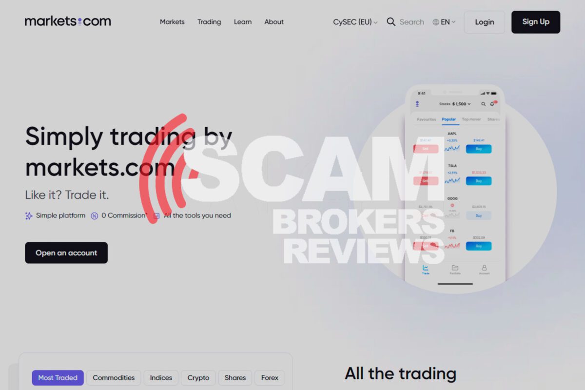 Markets.com is a Scam Broker? Read Markets.com Reviews